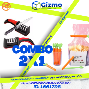 Miniatura 3 de Combo Clip Sellador Zanahoria + Afilador