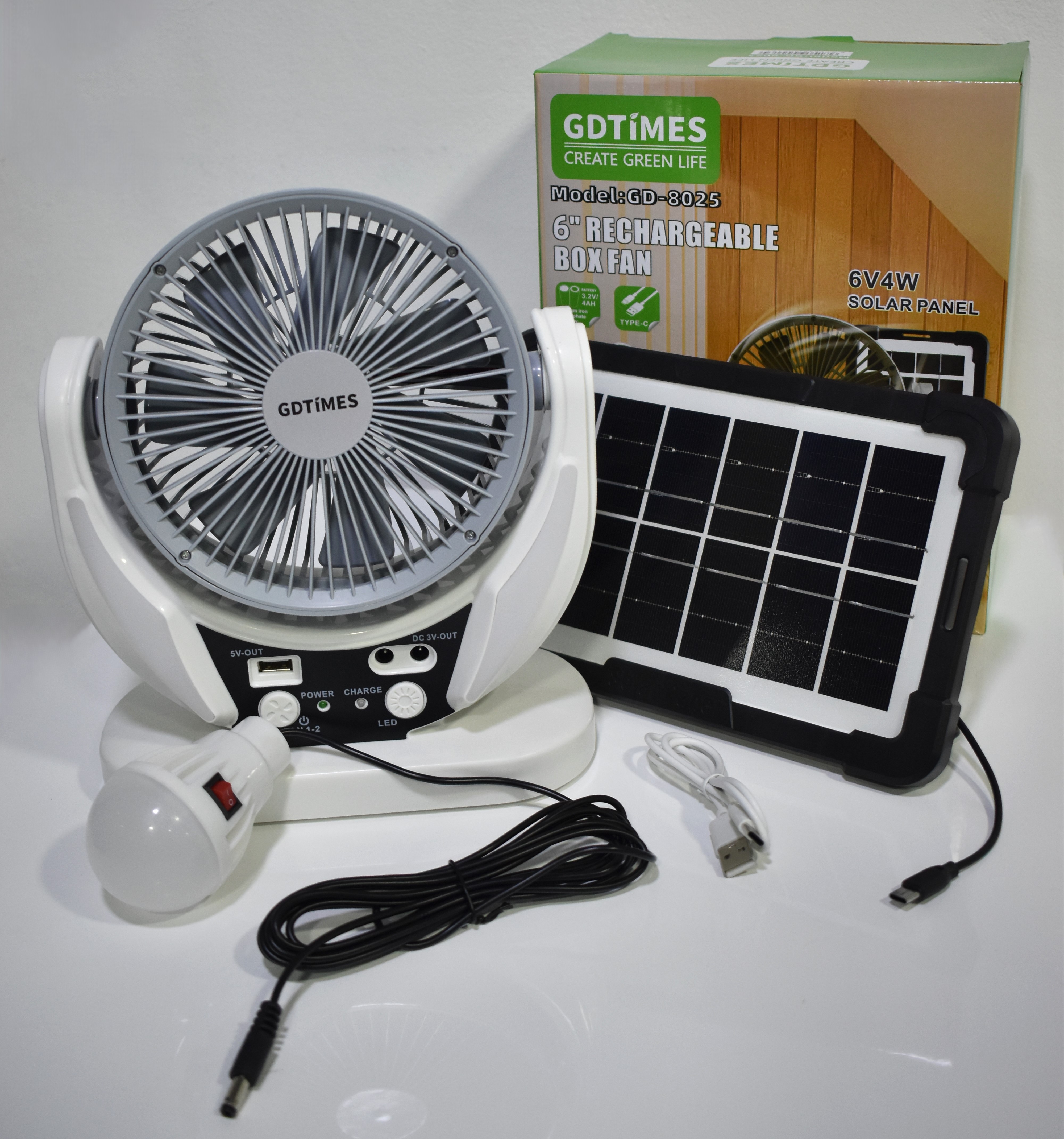 Ventilador solar premium