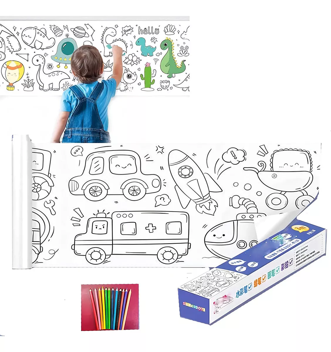 Miniatura 2 de ROLLO DE PAPEL PARA COLOREAR DUBUJOS