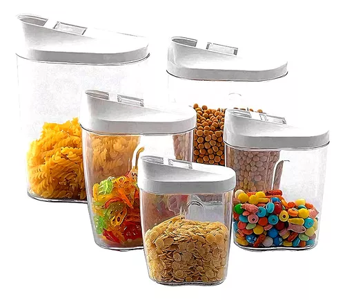 TOPERS DE PLASTICO PARA COMIDA X5