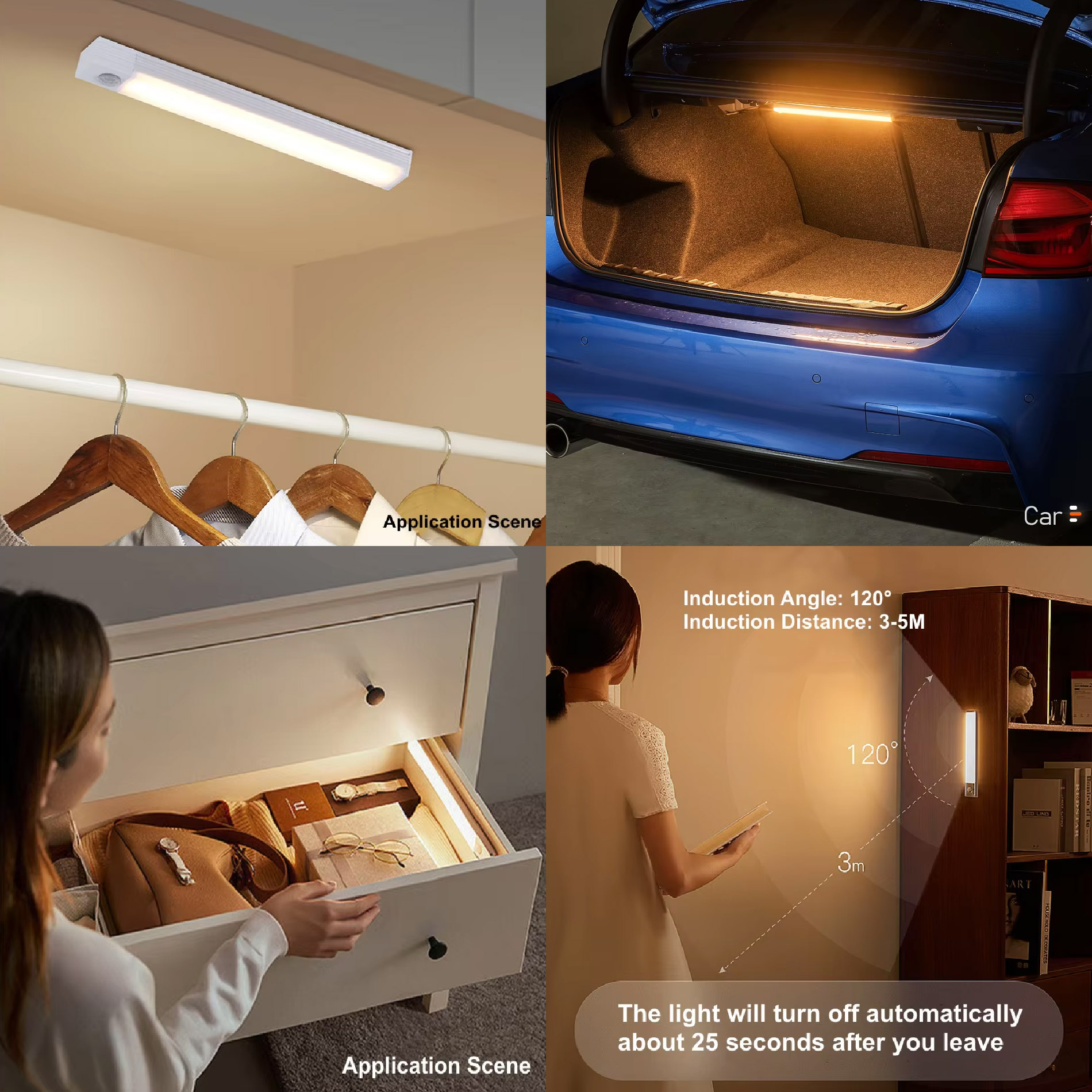 Miniatura 4 de Lampara Sensor Movimiento Magnetica 20cm