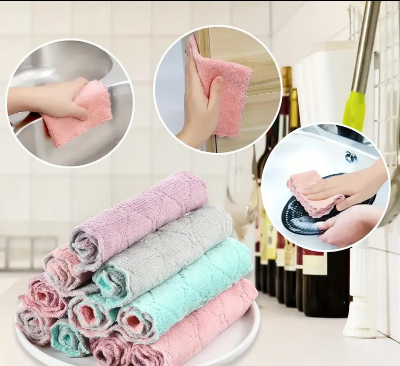 Miniatura 10 de PAÑOS TOALLAS COCINA SUPERABSORVENTE X10