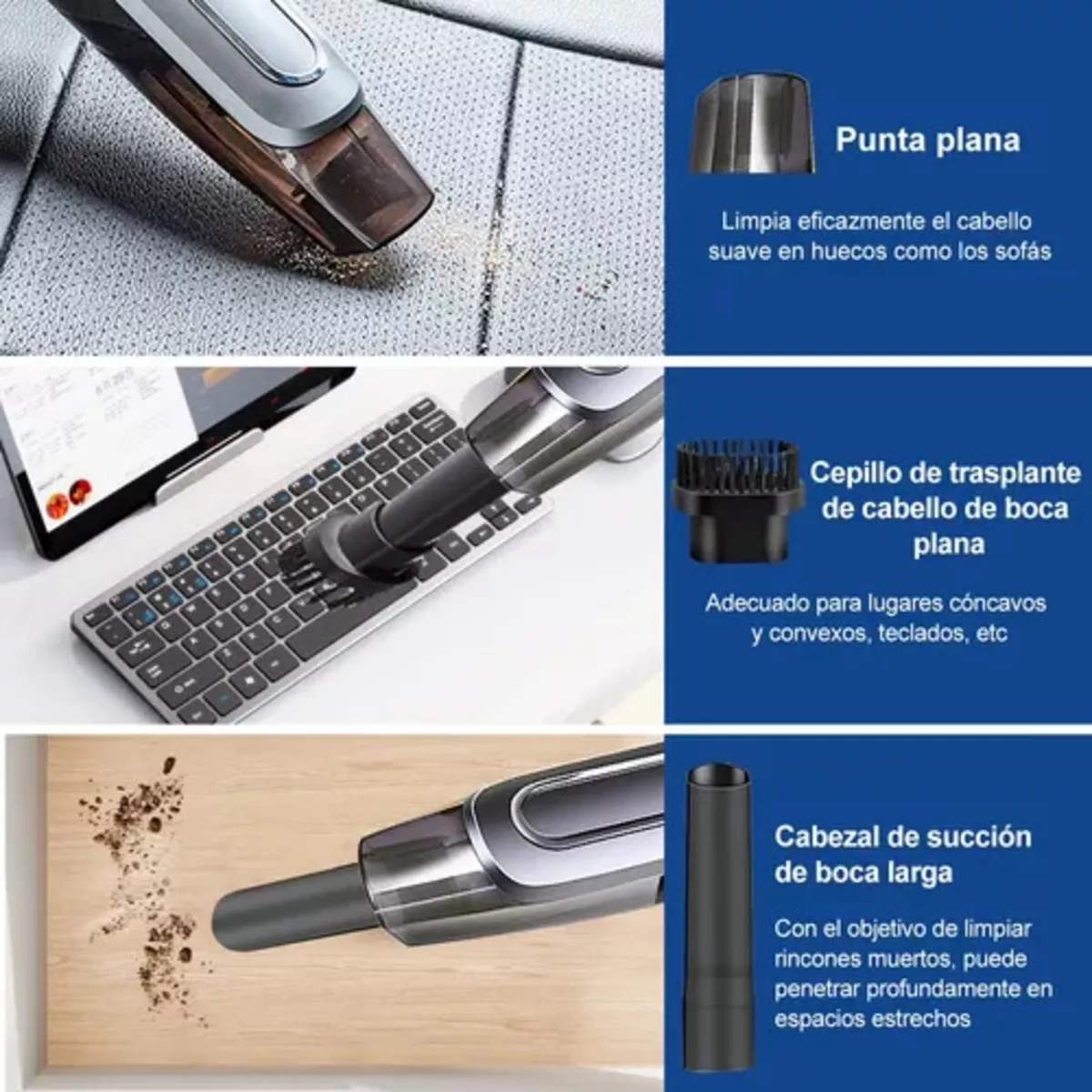 Miniatura 3 de Aspiradora Mini Recargable Casa/Carro