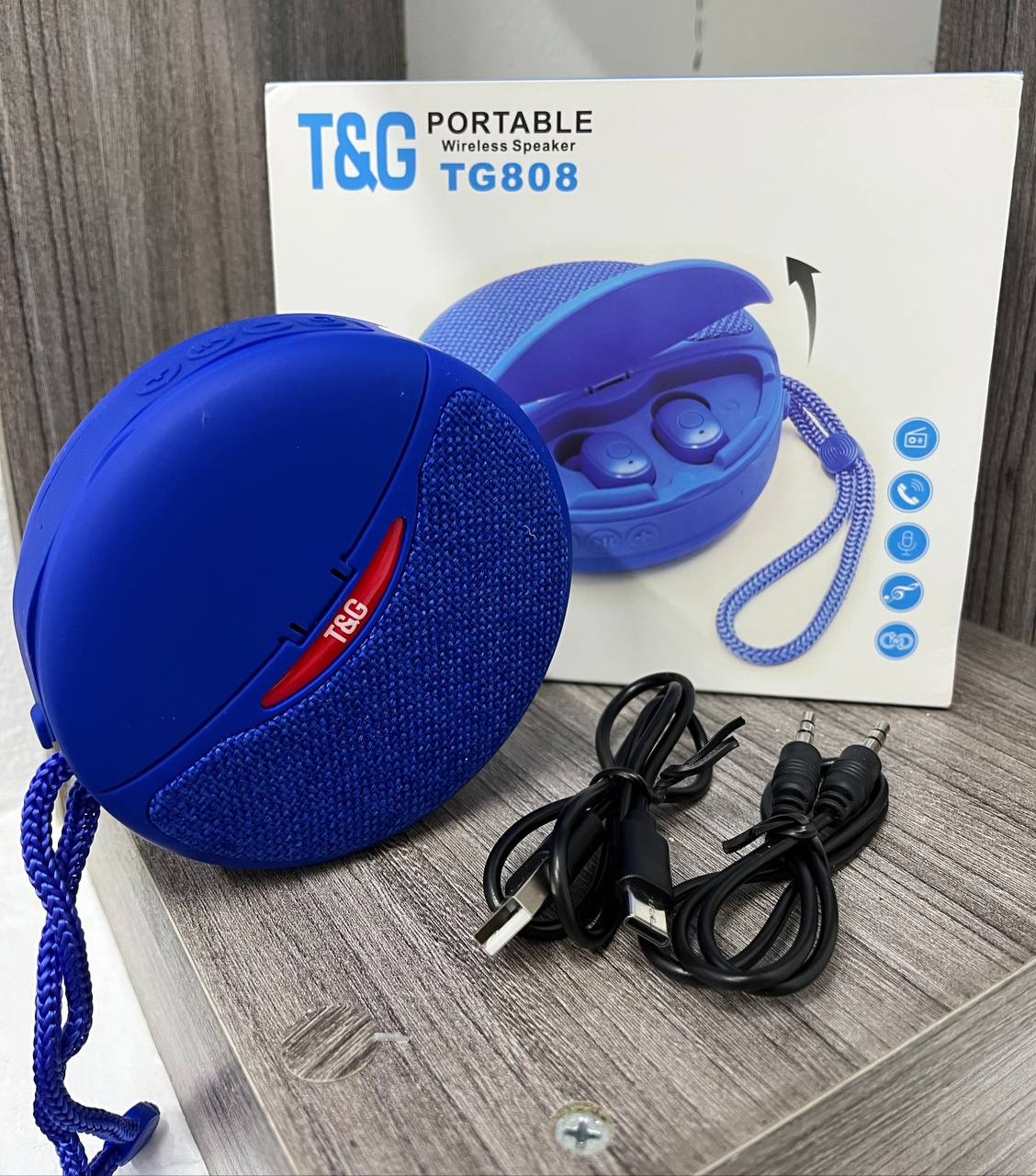 Parlante T&G Con Audifonos Inalambricos