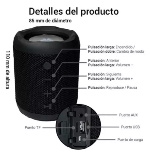Miniatura 2 de Parlante Bluetooth Glu