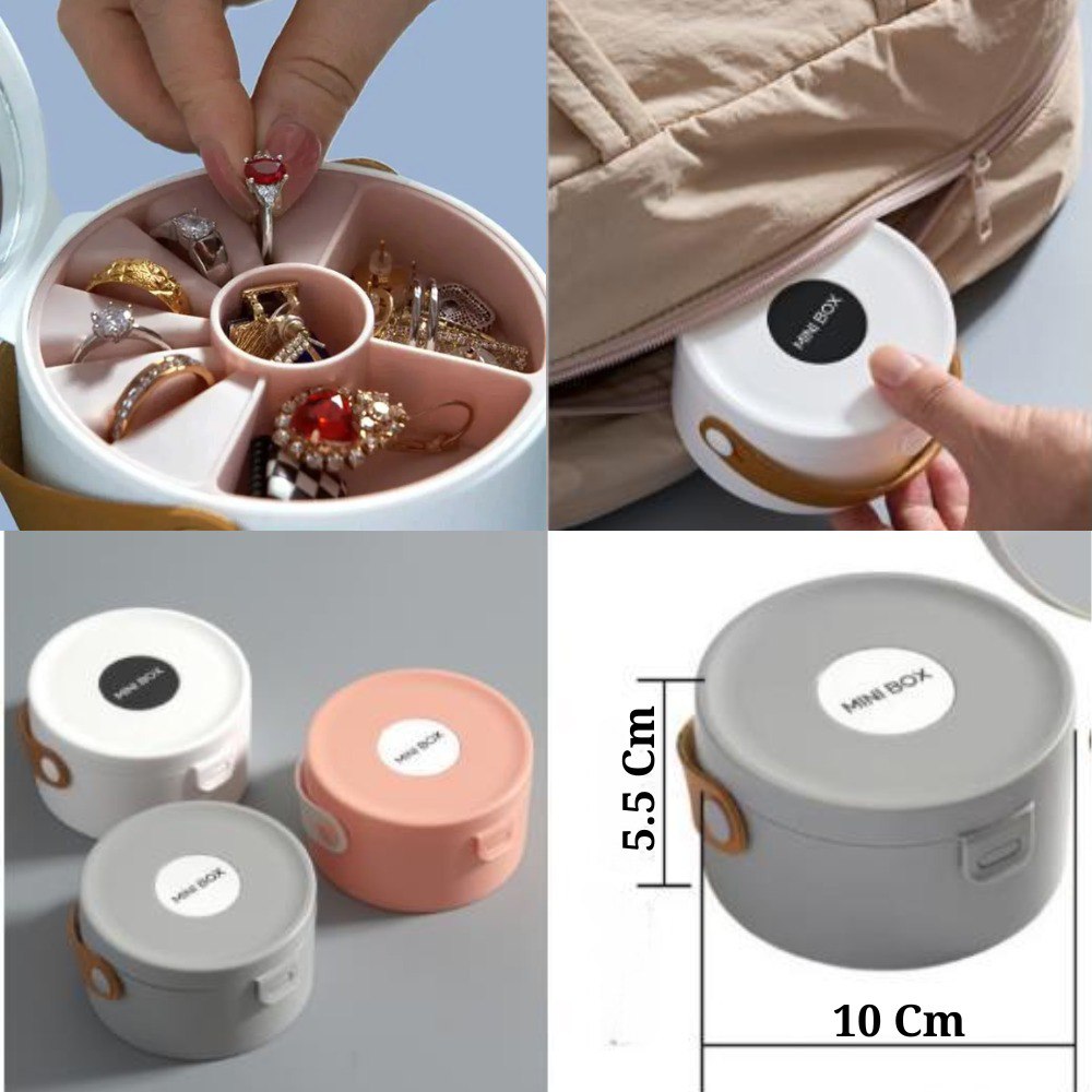 Joyero de lujo 2 niveles con espejo