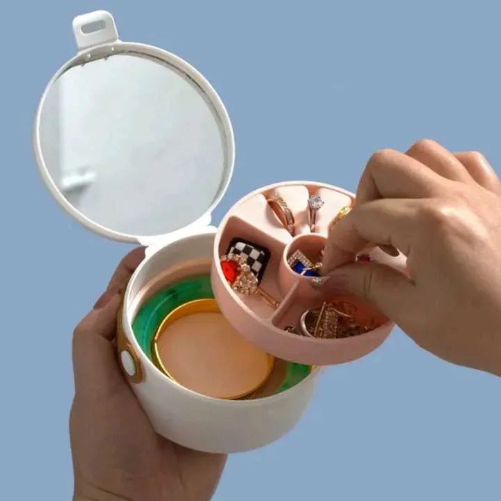 Miniatura 2 de Joyero de lujo 2 niveles con espejo