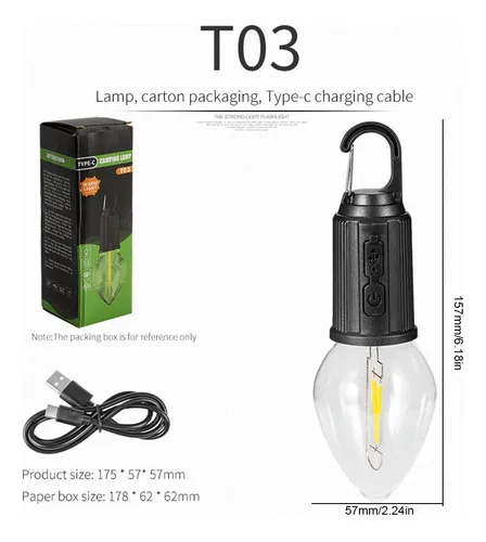 FOCO HOGAR PORTÁTIL GANCHO LED USB