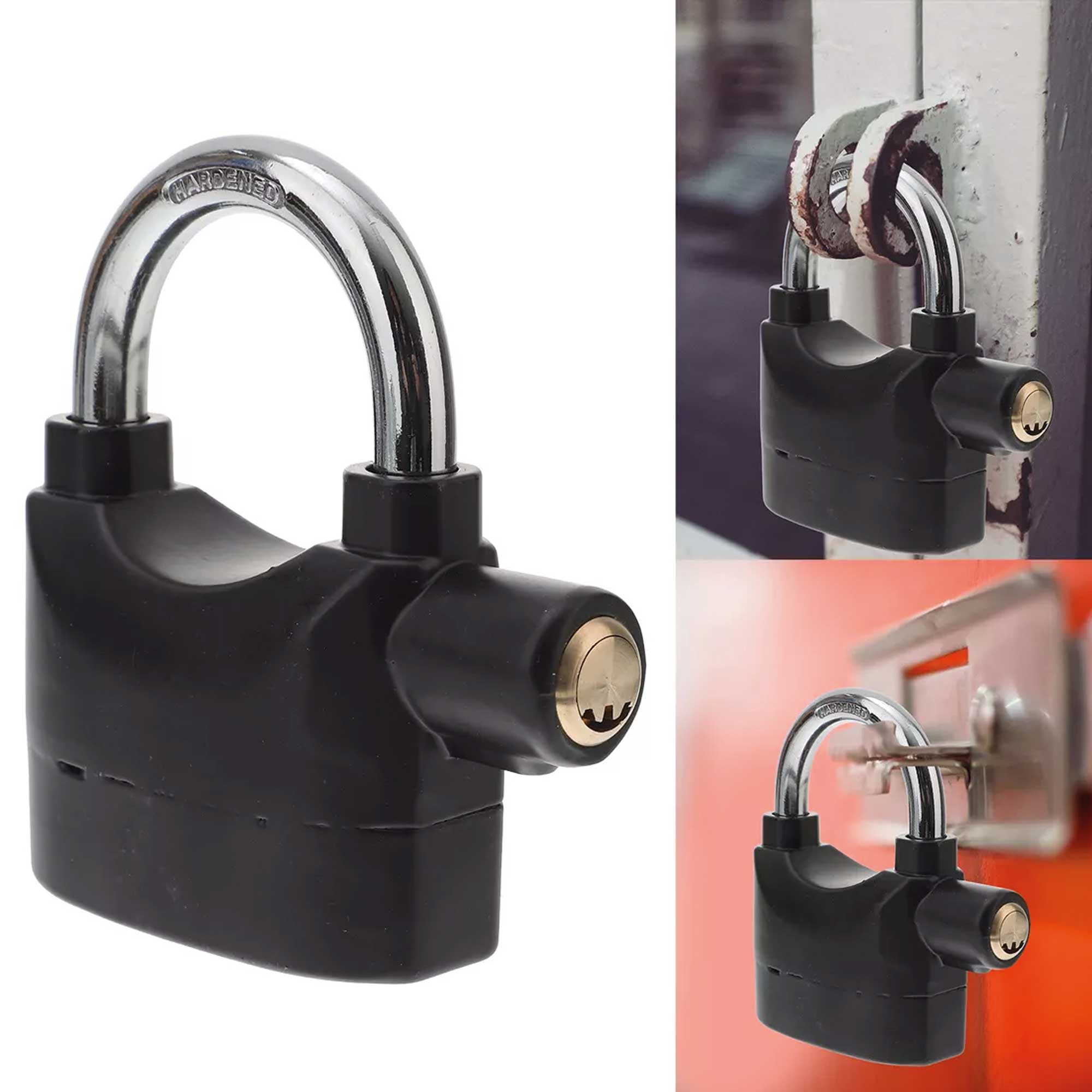 Candado de seguridad con alarma