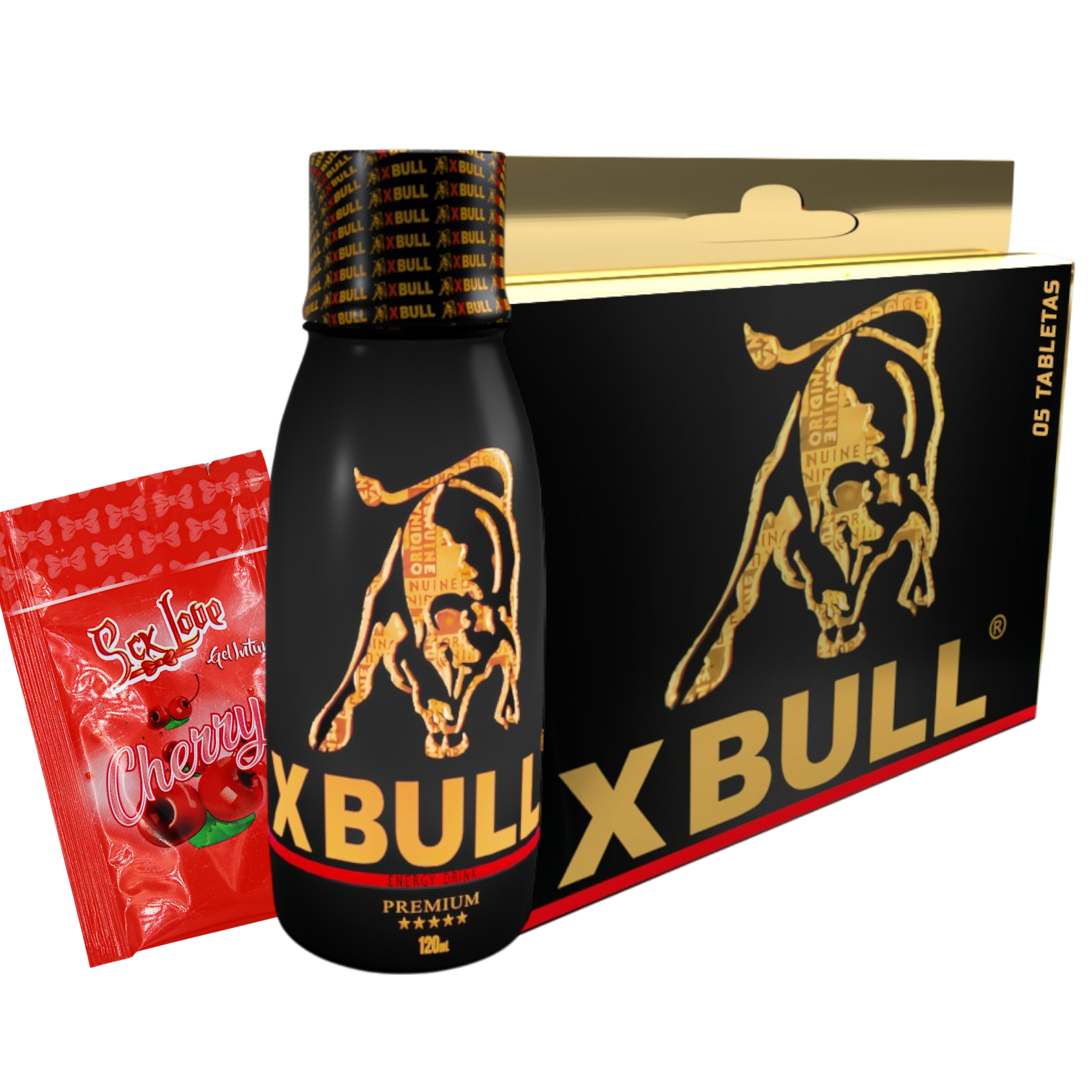 SEX-Bull + Jarabe 120mL + Sachet Cherry
