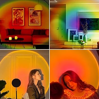 Lampara tik tok efecto atardecer