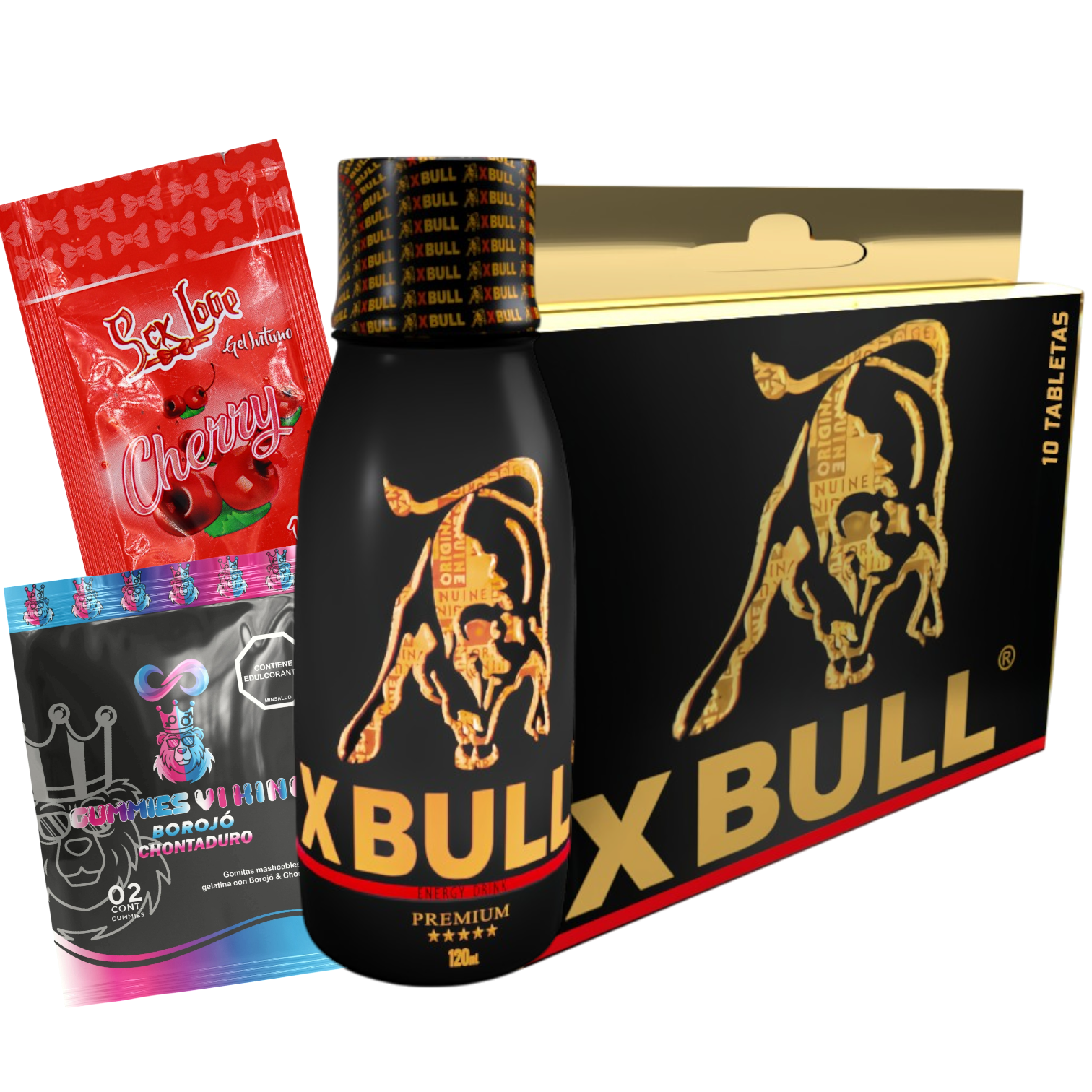 X-Bull 10 tab + Gummies+ Jarabe + Sachet disponible en Yaxa Colombia