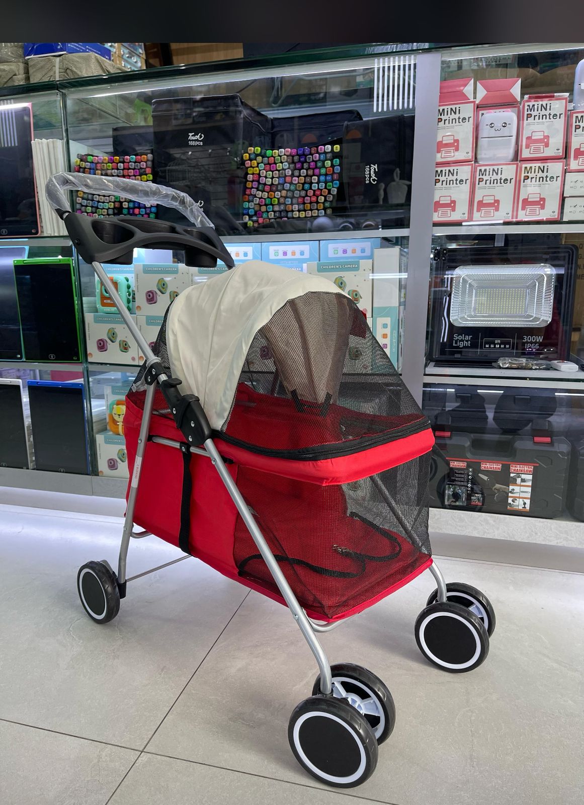 COCHE PARA MASCOTA - COLOR: NEGRO