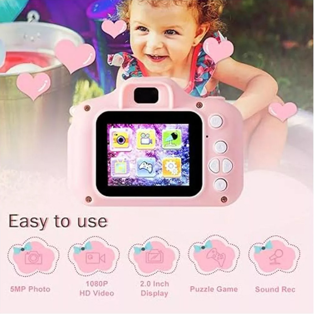 📸 Mini Cámara Digital Infantil Rosa - ¡Captura Momentos Divertidos! 3