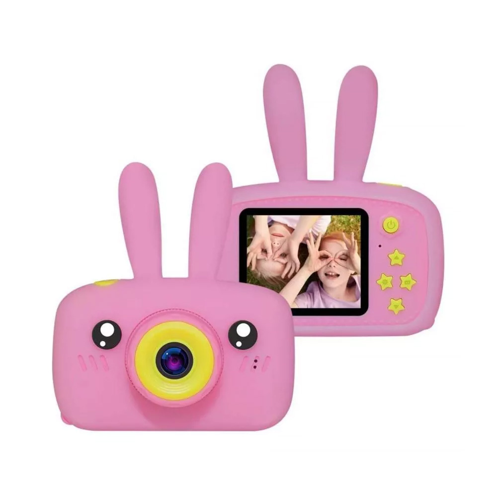 📸 Cámara Digital para Niños: ¡Diviértete Capturando Recuerdos con el Conejo Rosa! 🐰