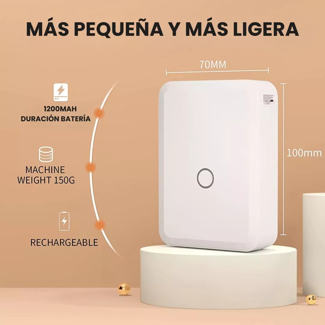 impresora de bolsillo está hecha de mate