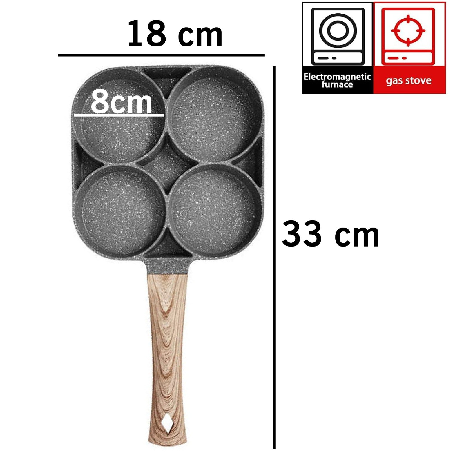 Miniatura 4 de SARTEN ANTIADHERENTE 4 PUESTOS