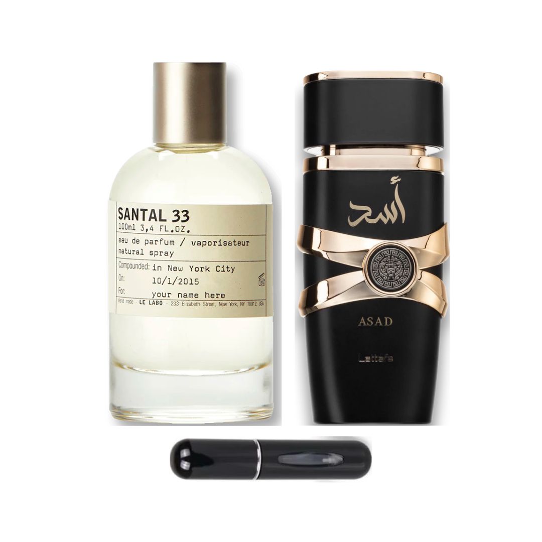 PERFUMES SANTAL33+ASADLATAFFA+PERFUMERO