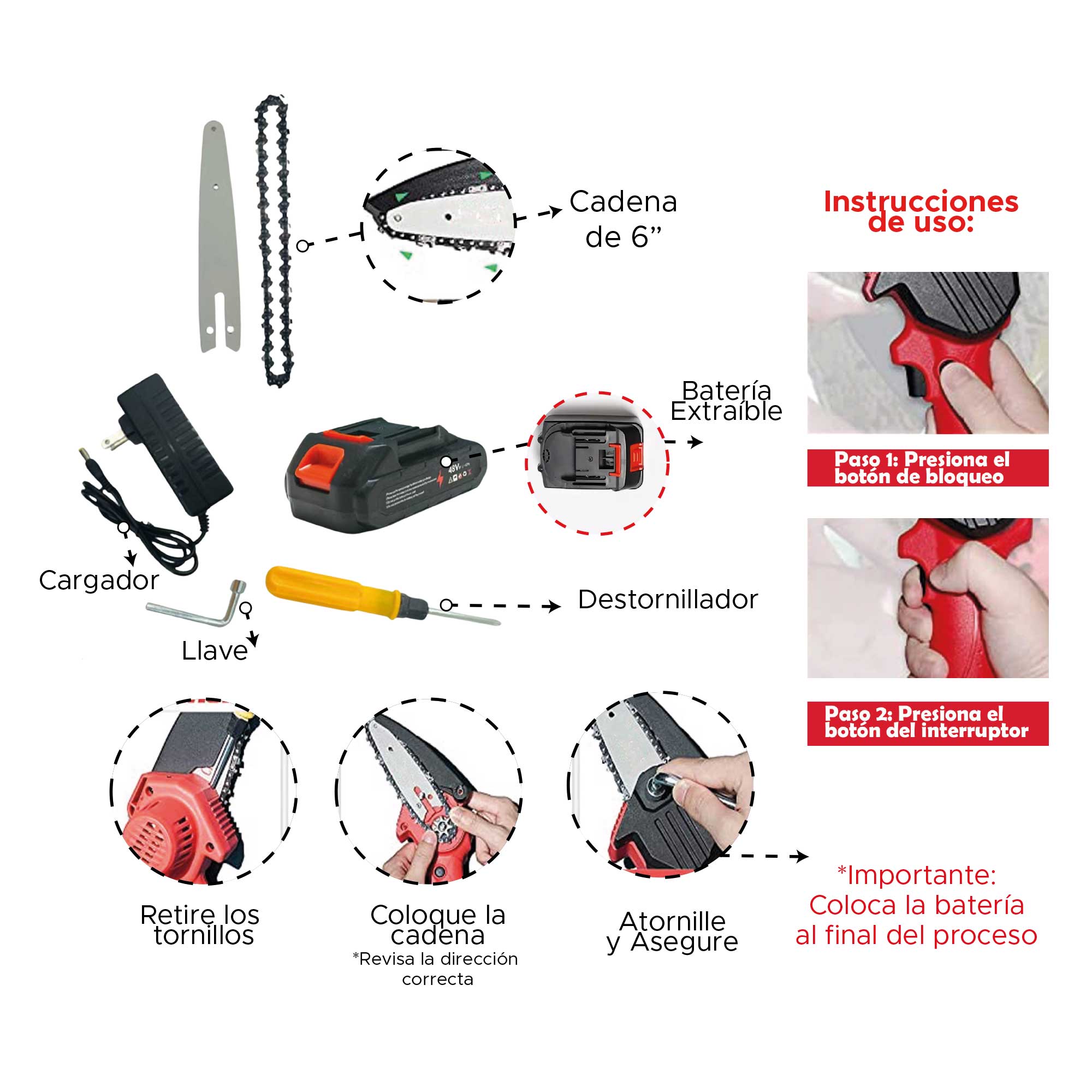 Mini Sierra eléctrica portátil