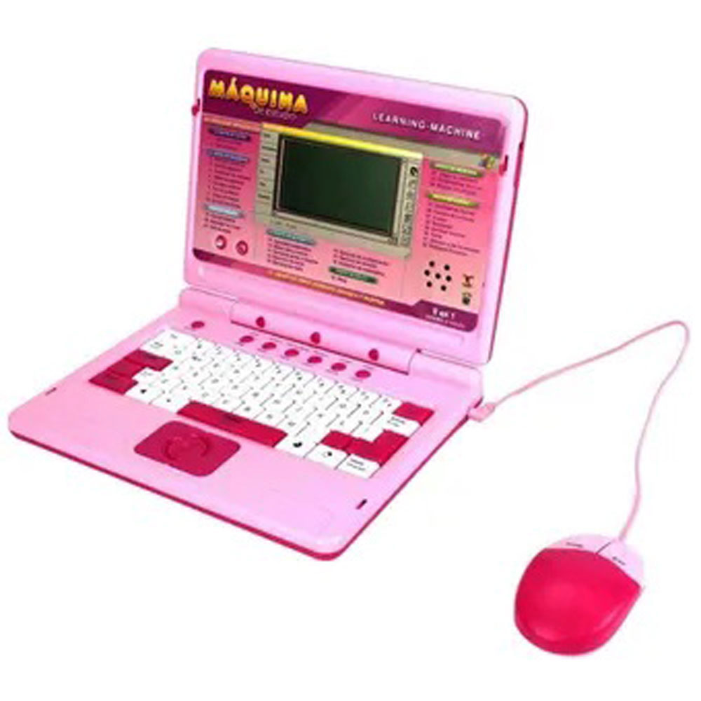 🎀 Computador Didáctico 246 Rosa para Niñas - Aprender Jugando!
