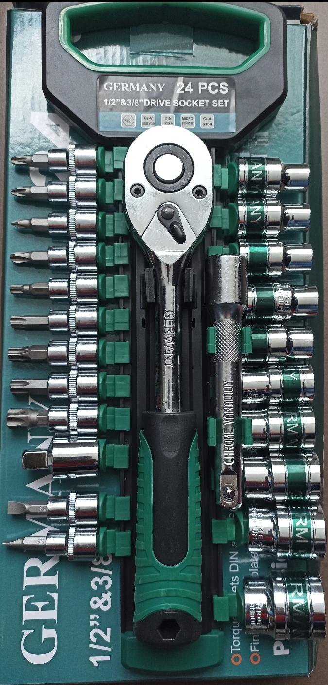 Juego de rache verde de 24 piezas