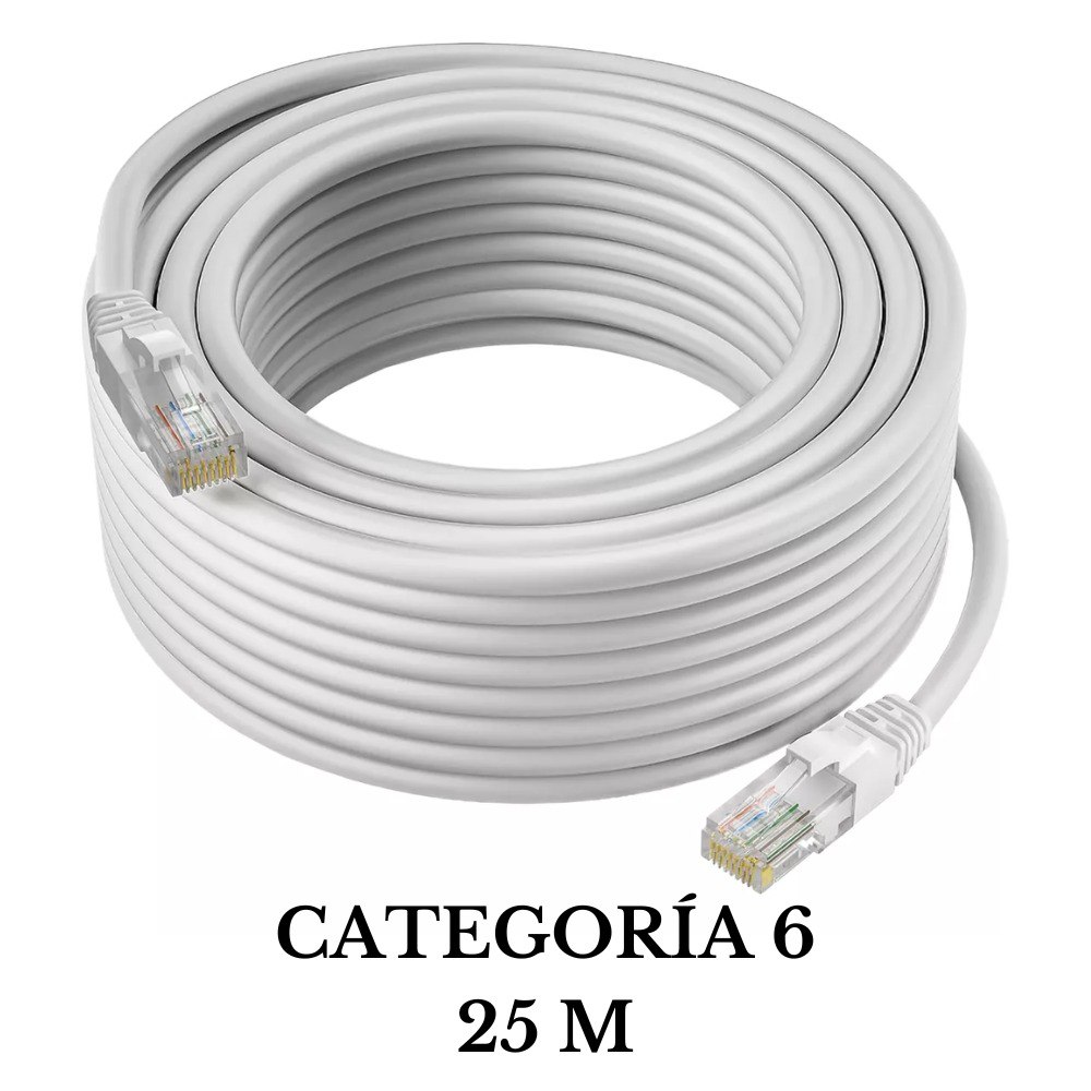 Cable Lan De Internet Cat6e 25 Metros