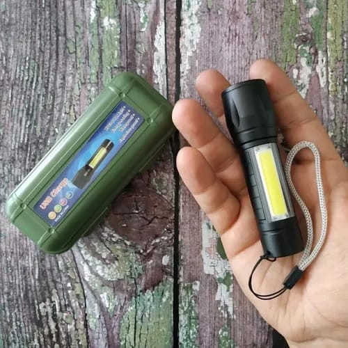 Linterna mini doble funcion recargable