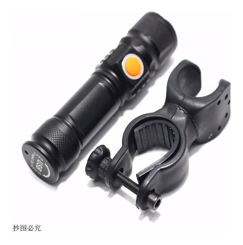 Linterna Tactica Recargable + Soporte bi