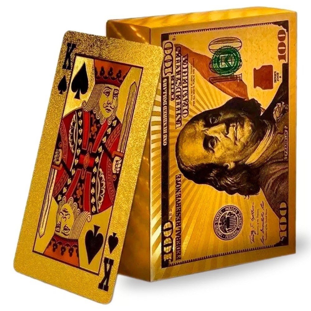 Cartas Baraja Dorada Poker De Lujo Ultra