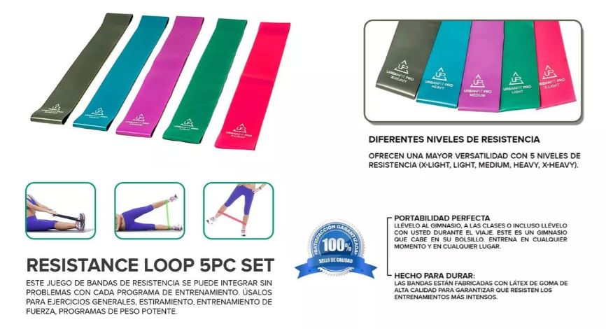 Miniatura 2 de Bandas elasticas Kit Latex Yoga Premium