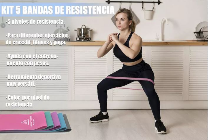 Bandas elasticas Kit Latex Yoga Premium