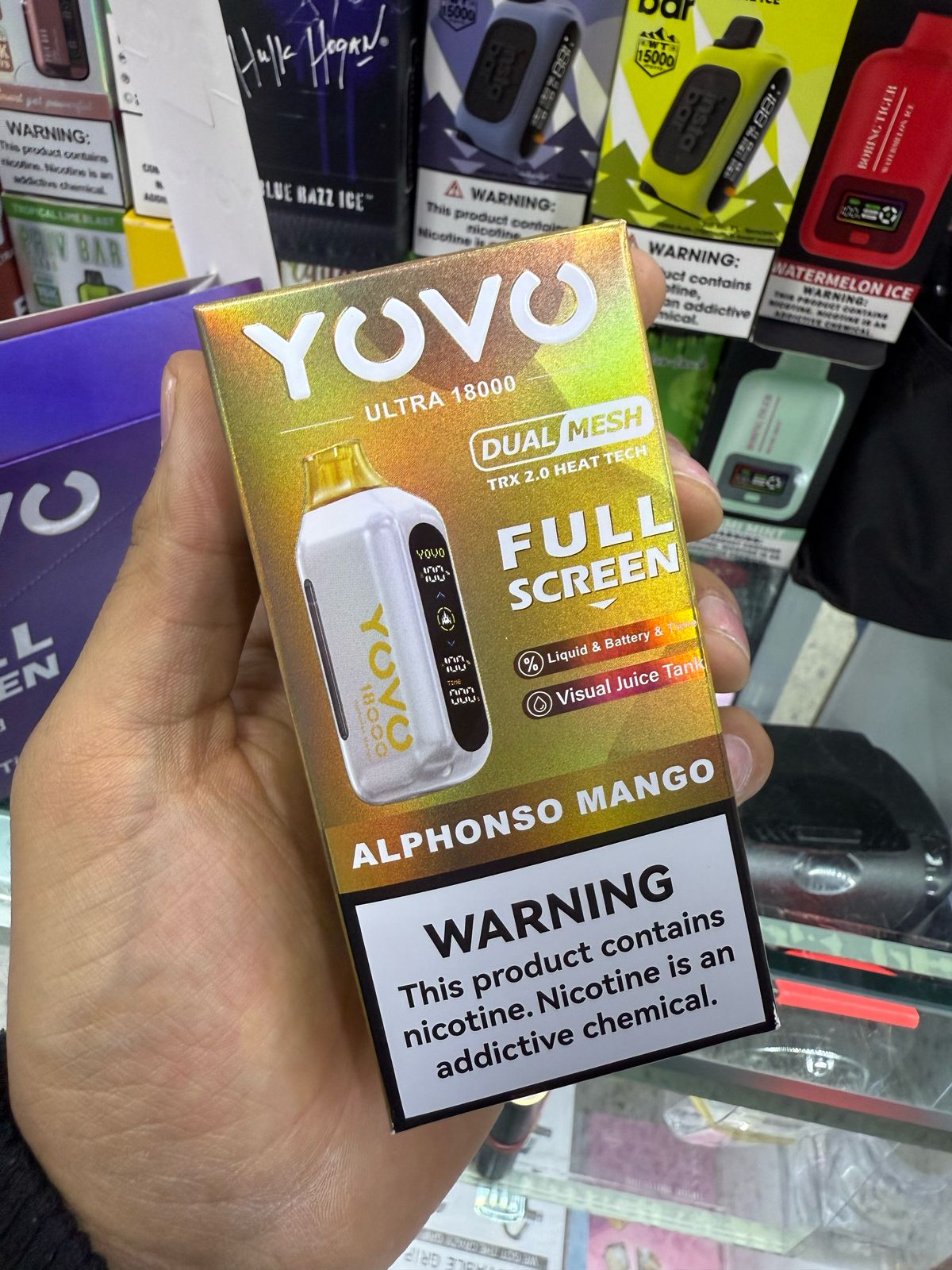 Vista 2 de Vape vaporizador ultra 18000 puff - SABOR: AMARILLO ALPHONSO MANGO