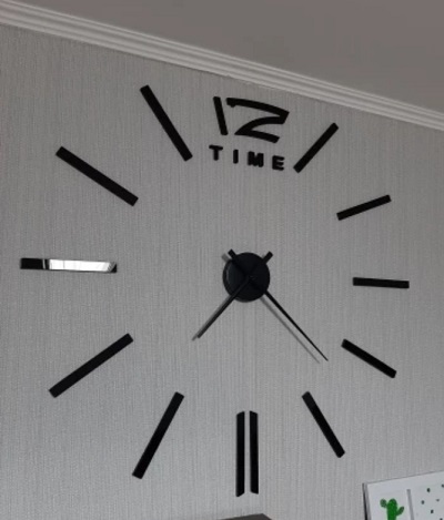 Miniatura 6 de RELOJ 3D TAMAÑO GRANDE 100X100CM NEGRO
