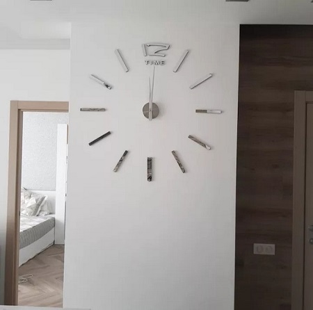 Miniatura 6 de RELOJ GRANDE 100X100CM PLATEADO