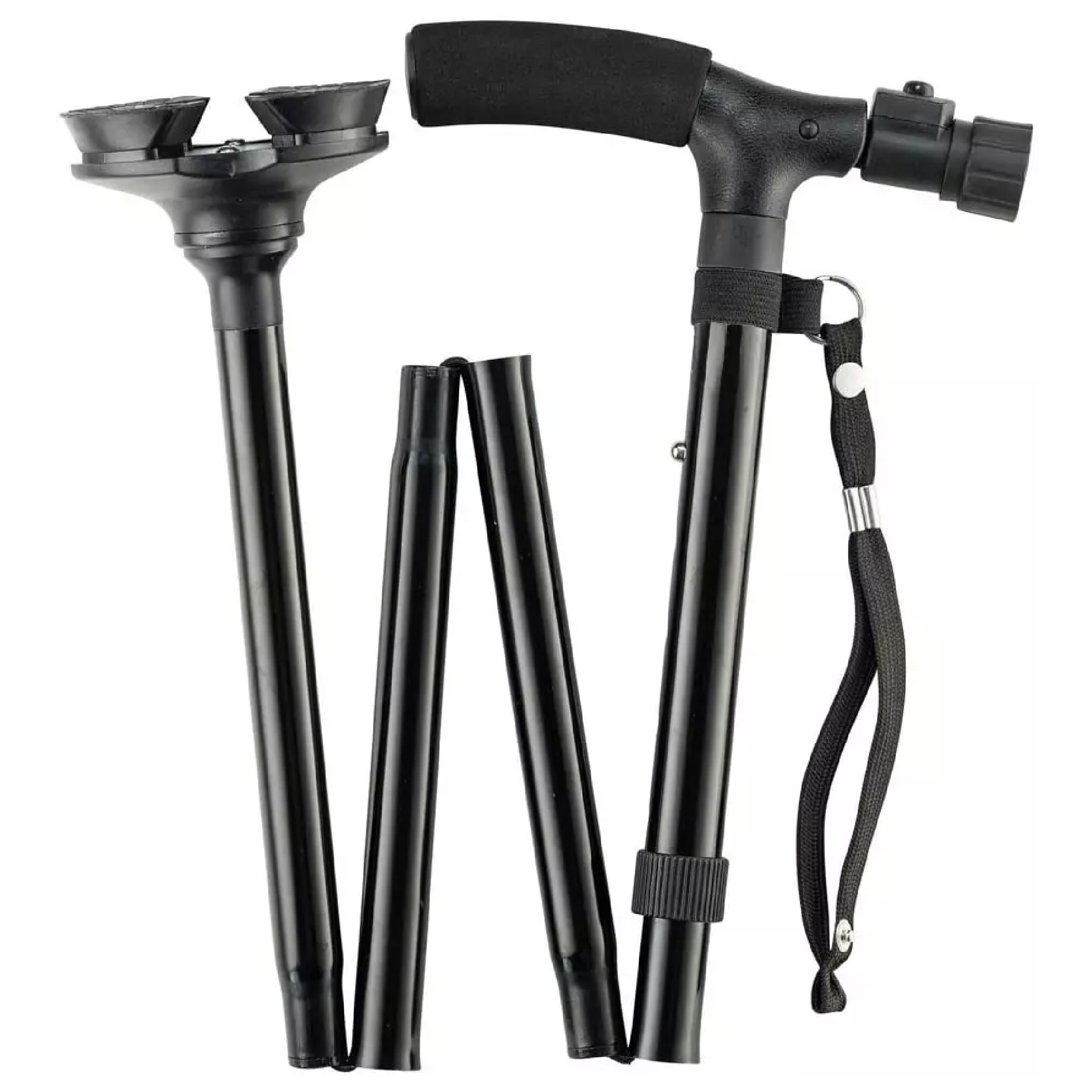 Miniatura 5 de Baston Ajustable Plegable Con Linterna