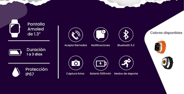 Miniatura 2 de Reloj Smartwatch Movisun W8 Ultra Max