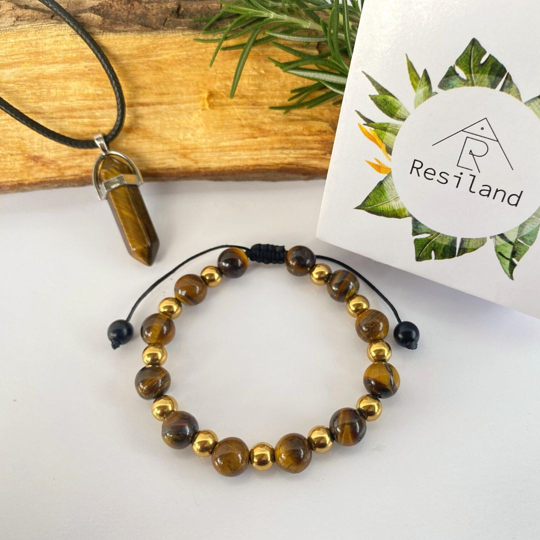 Miniatura 7 de Combo Ojo de Tigre (Pulsera + Colgante)