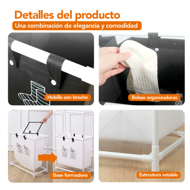 Miniatura 3 de Cesto de Lavanderia Organizador Multifun