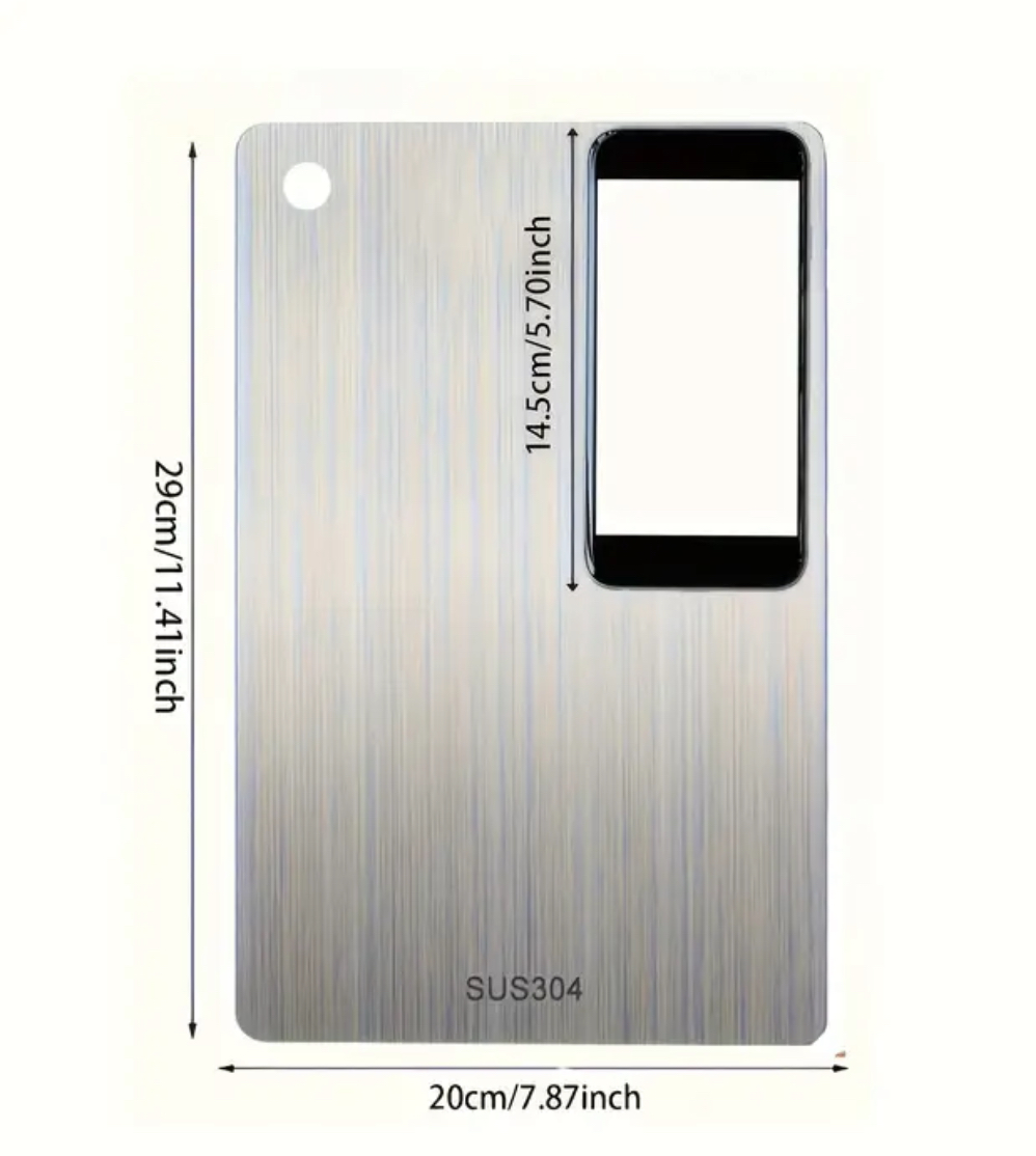 TABLA PARA PICAR EN ACERO INOXIDABLE 1MM