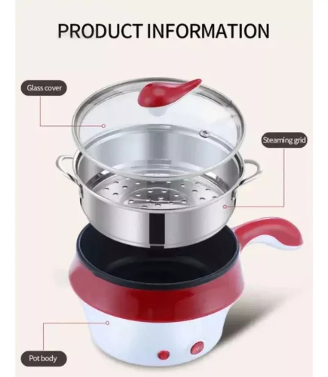 MINI OLLA ELECTRICA COCCION VAPOR 2 EN 1