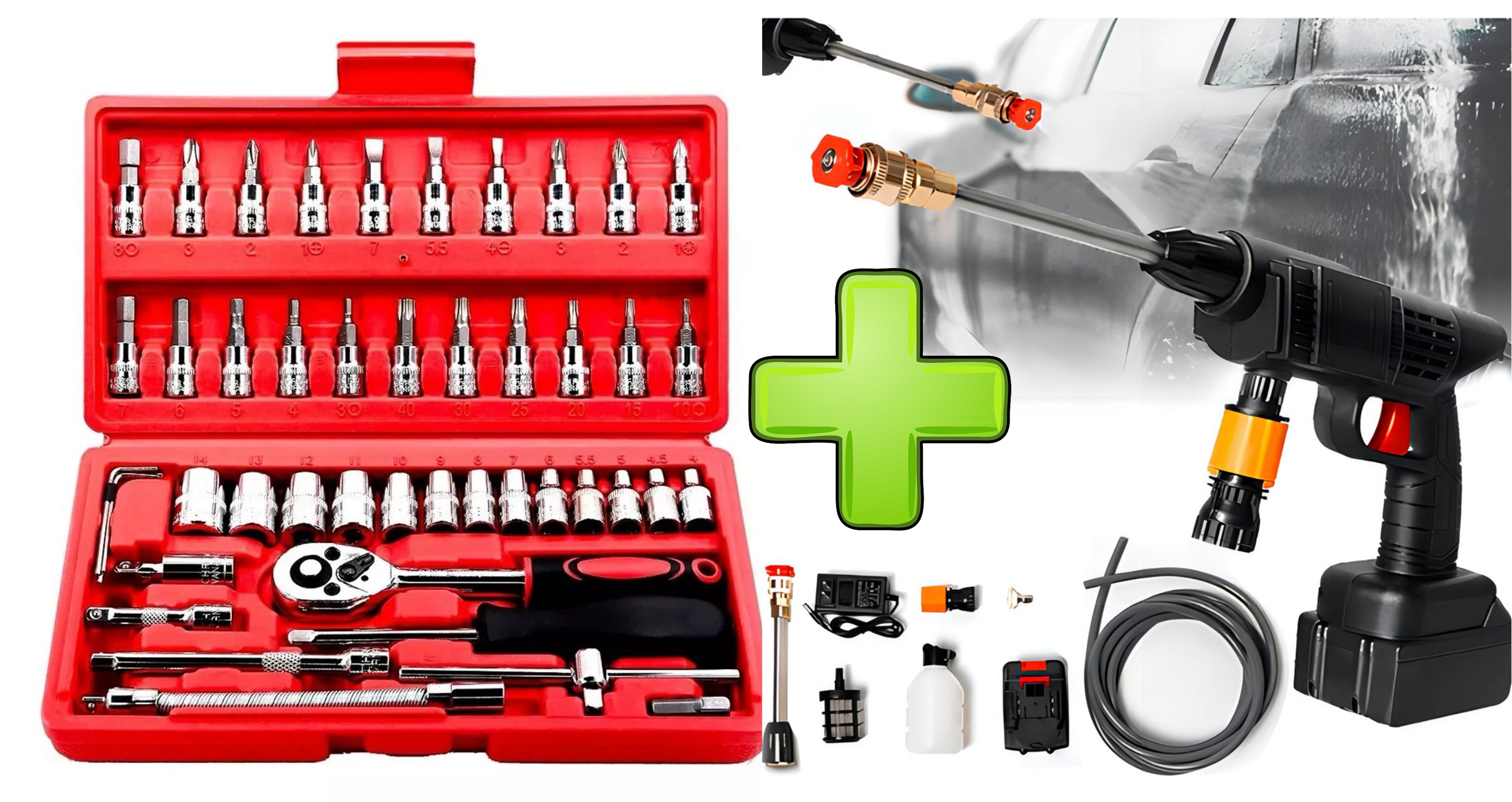 HIDROLAVADORA + JUEGO DE COPAS 46PCS