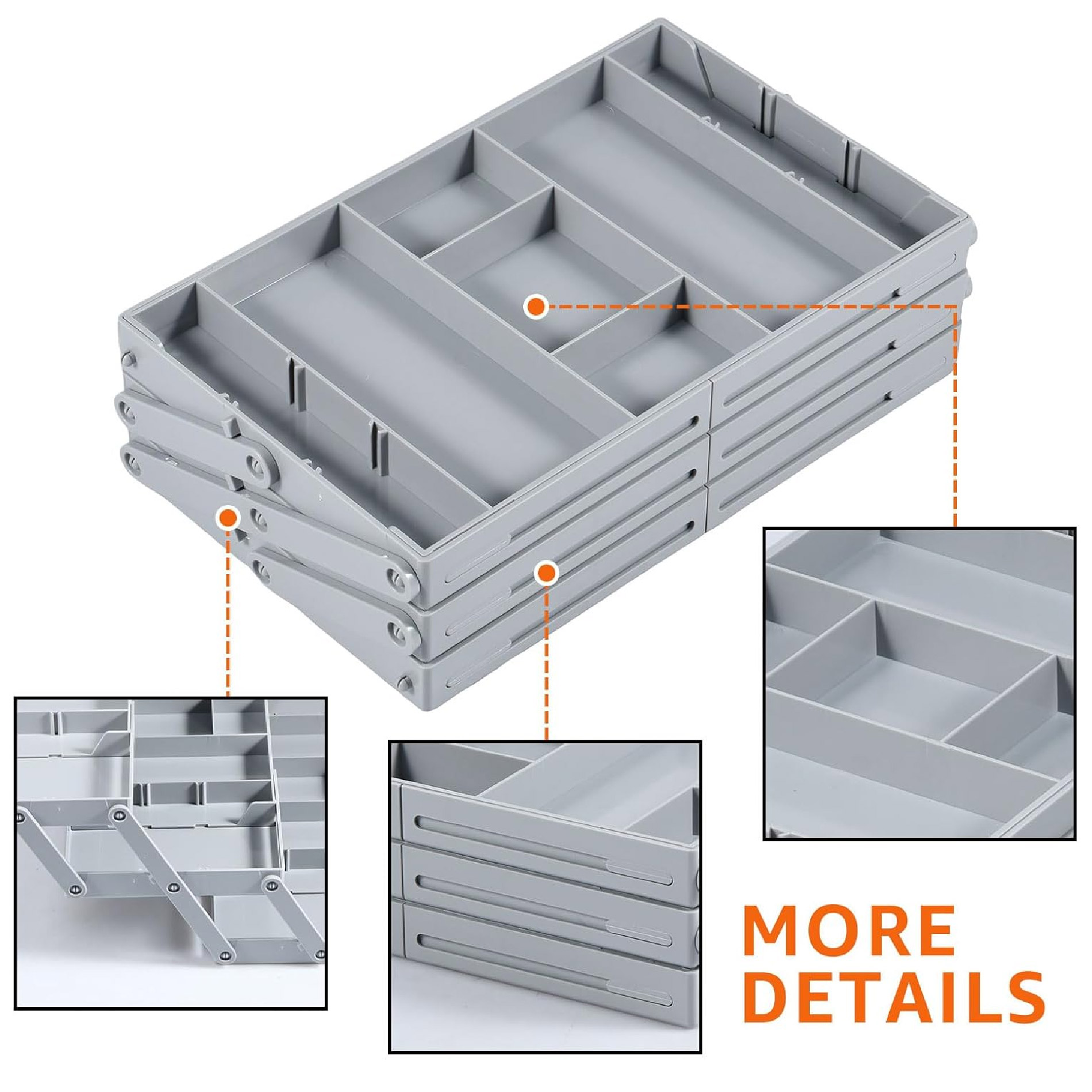 Miniatura 4 de Organizador Cajones Expandible 3 Niveles