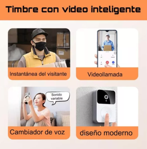 Timbre Wifi Con Cámara Inalámbrico