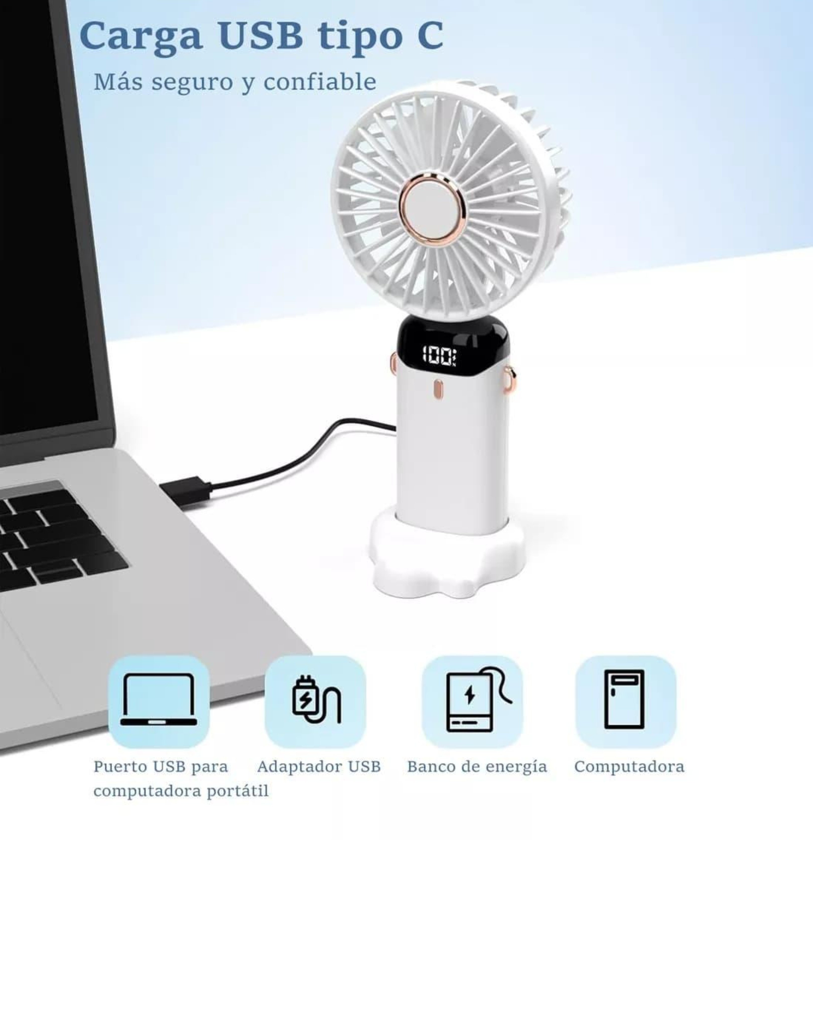 🌬️ Mini Ventilador Portátil: Frescura a tu Alcance! 4