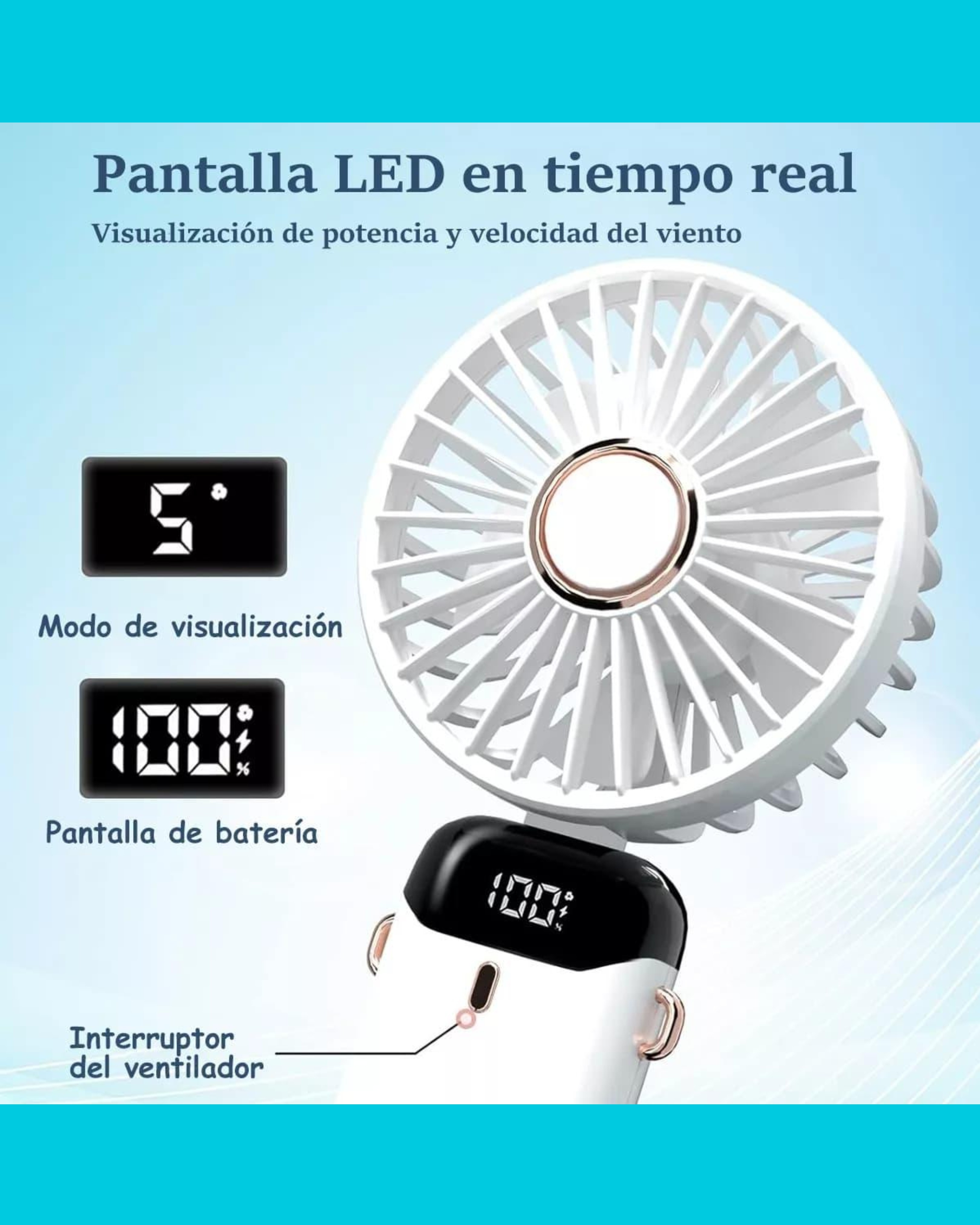 🌬️ Mini Ventilador Portátil: Frescura a tu Alcance! 2