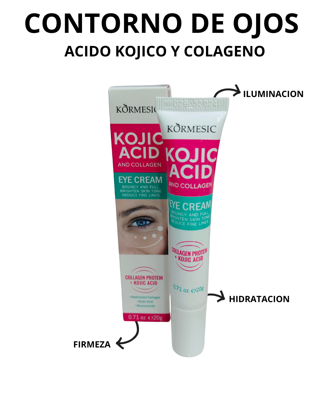 CONTORNO OJOS  ACIDO KOJICO Y COLAGENO disponible en Yaxa Colombia
