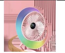 Ventilador De Escritorio Con Luz Led