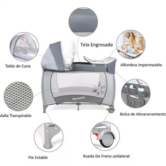 Miniatura 4 de Cuna Corral Camping Cambiador Mecedora V