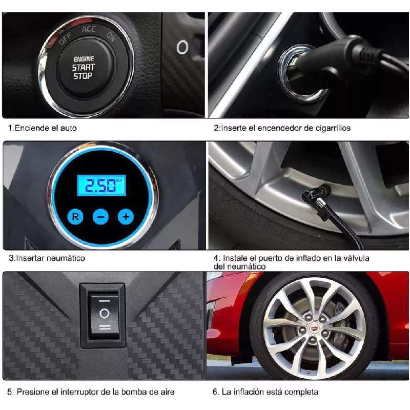 Miniatura 2 de Inflador De Llantas Carsun C1399