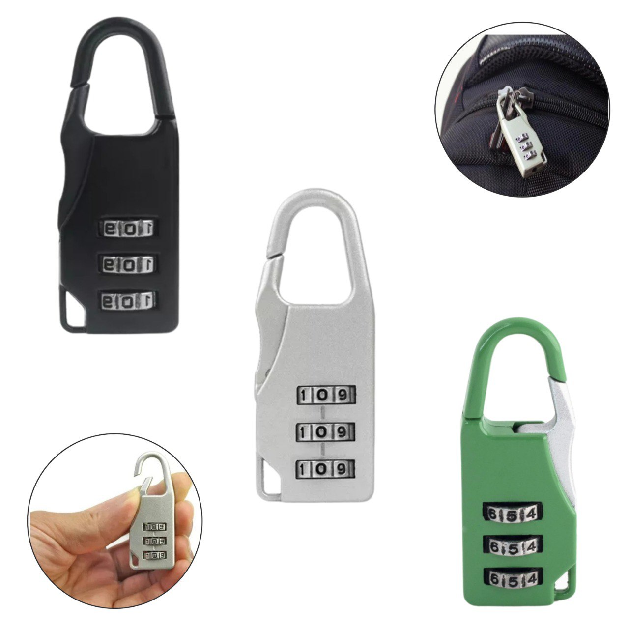 Miniatura 2 de Candado Clave 3 Dígitos Maleta X2 UNDS